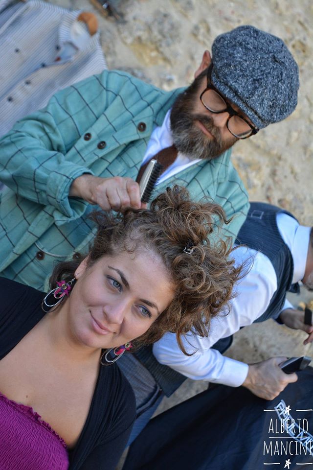 street barber Massimiliano baldini