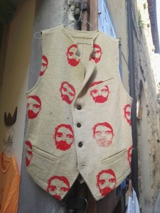 wear you are panciotto by Enrico Pantani serigrafia pezzo unico